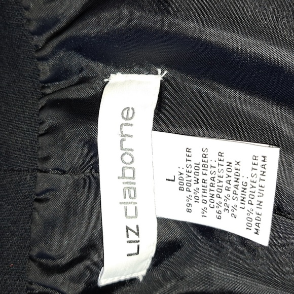 Size large, black/white tweed Liz Claiborne zipped jacket - Picture 6 of 7